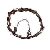 Monet Womens Silver Tone Metal Vintage Chunky Bracelet With Fold-Over Clasp