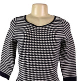 Lauren Ralph Lauren Womens Black & White Houndstooth Pleated Dress Sz M