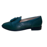 Talbots Women’s Green Leather Tassel Details Leighton Brogue Loafers Size 6M