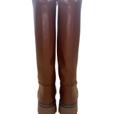 Giani Bernini Women’s Brown All-Man-Made Lug-Sole Jordyy Knee High Boots Size 8M