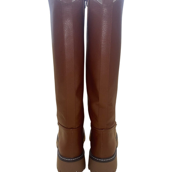 Giani Bernini Women’s Brown All-Man-Made Lug-Sole Jordyy Knee High Boots Size 8M