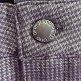 DKNY Jeans Womens Grey Houndstooth Polyester Blend Slim Fit Pants Medium Size M