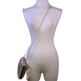 DMargeaux Women’s Champagne Rhinestone With Chain Strap Evening Chic Box Clutch