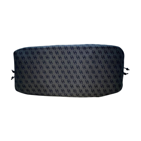 Dooney & Bourke Women’s Gray/Black Canvas Monogram Adjustable Strap Shoulder Bag