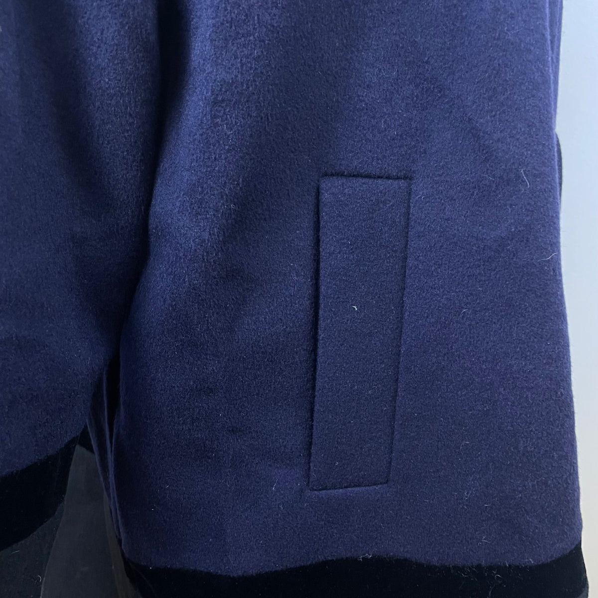Forecaster Women’s Navy Wool Hooded Coat With Velvet Trim Warm Outerwear Sz 12