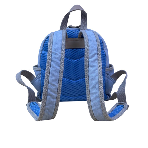 Role Model Women’s Blue & Khaki Canvas & Faux Leather Adjustable Straps Backpack