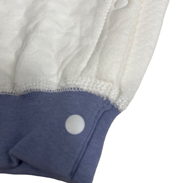 Chamie Toddler Boy's Blue White and Green Toddler Jumpsuit Set Sz 0M