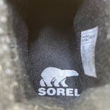 Sorel Boys Black Faux Fur Insulated Waterproof Slip-On Winter Boots Size 7