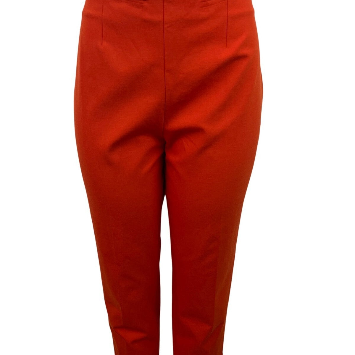 Lands End Mid Rise Slim Leg Red Capri Pants Size 12