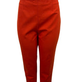Lands End Mid Rise Slim Leg Red Capri Pants Size 12