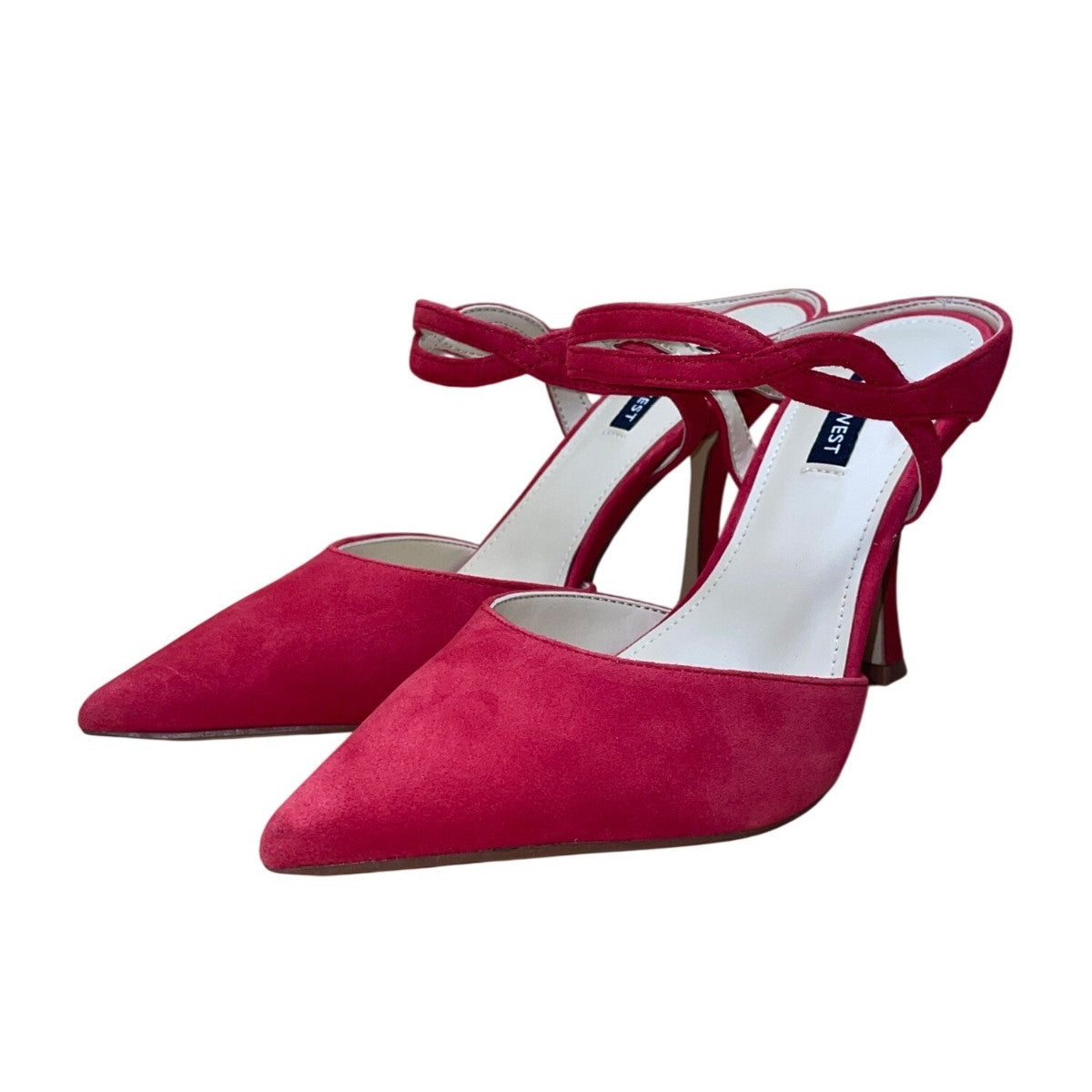 Nine West Women’s Medium Red Suede & Leather Sing Pointed Toe Heels Size 8.5M