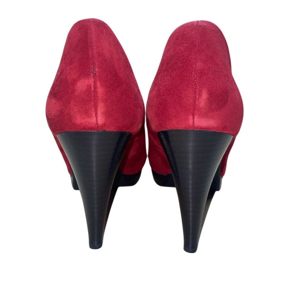 Style & Co Women’s Red Brick Suede Peep-Toe Celine Platform Pumps Size 10M