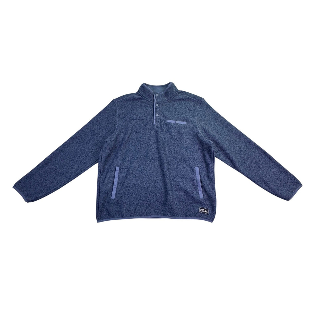 Eddie Bauer Mens Blue 1/4 Button Pullover Fleece Jacket Size XL