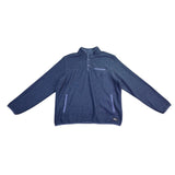 Eddie Bauer Mens Blue 1/4 Button Pullover Fleece Jacket Size XL
