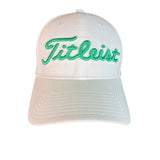 Titleist White/Green Polyester Golf Hat Small-Medium Fit