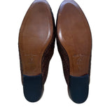 Sesto Meucci Men’s Brown Leather Woven Slip-On Mule Shoes Size 10M