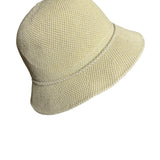 Yellow Cloche Hat With Braided Band & Metal Buckle Accent