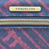 Travelon Women’s Blue & Red RFID Blocking Wristlet Wallet With Zippered Pocket