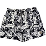 Nike Mens Black & White Abstract Print Swim Shorts Mesh Liner Drawstring  Sz XL