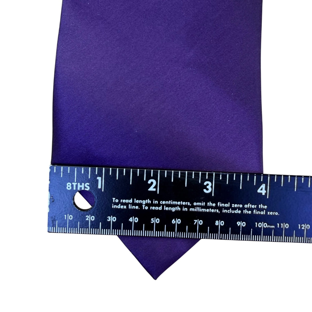Nicole Miller Mens Purple Silk Tie Solid Traditional Style Approx 57" Long