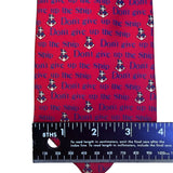 Alynn Mens Red Silk Necktie Nautical 