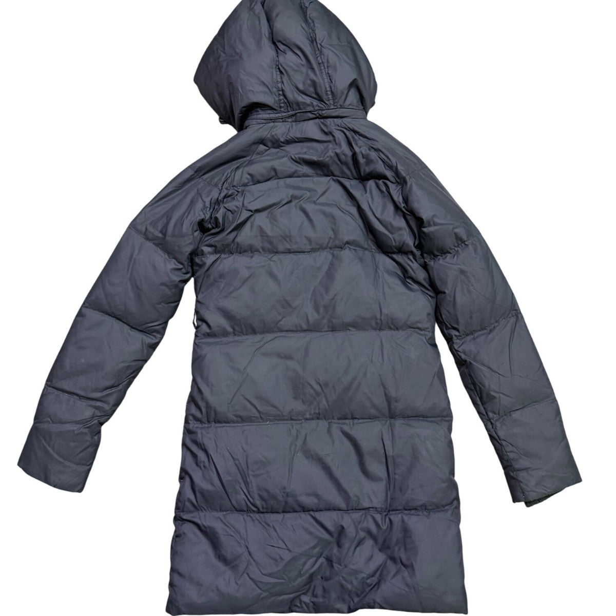 United Colors Of Benetton Womens Navy Nylon Down Hooded Puffer Jacket Size XS