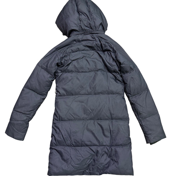United Colors Of Benetton Womens Navy Nylon Down Hooded Puffer Jacket Size XS