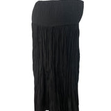 Sandy Starkman Womens Black Crinkled Maxi Pants Size 1X - New
