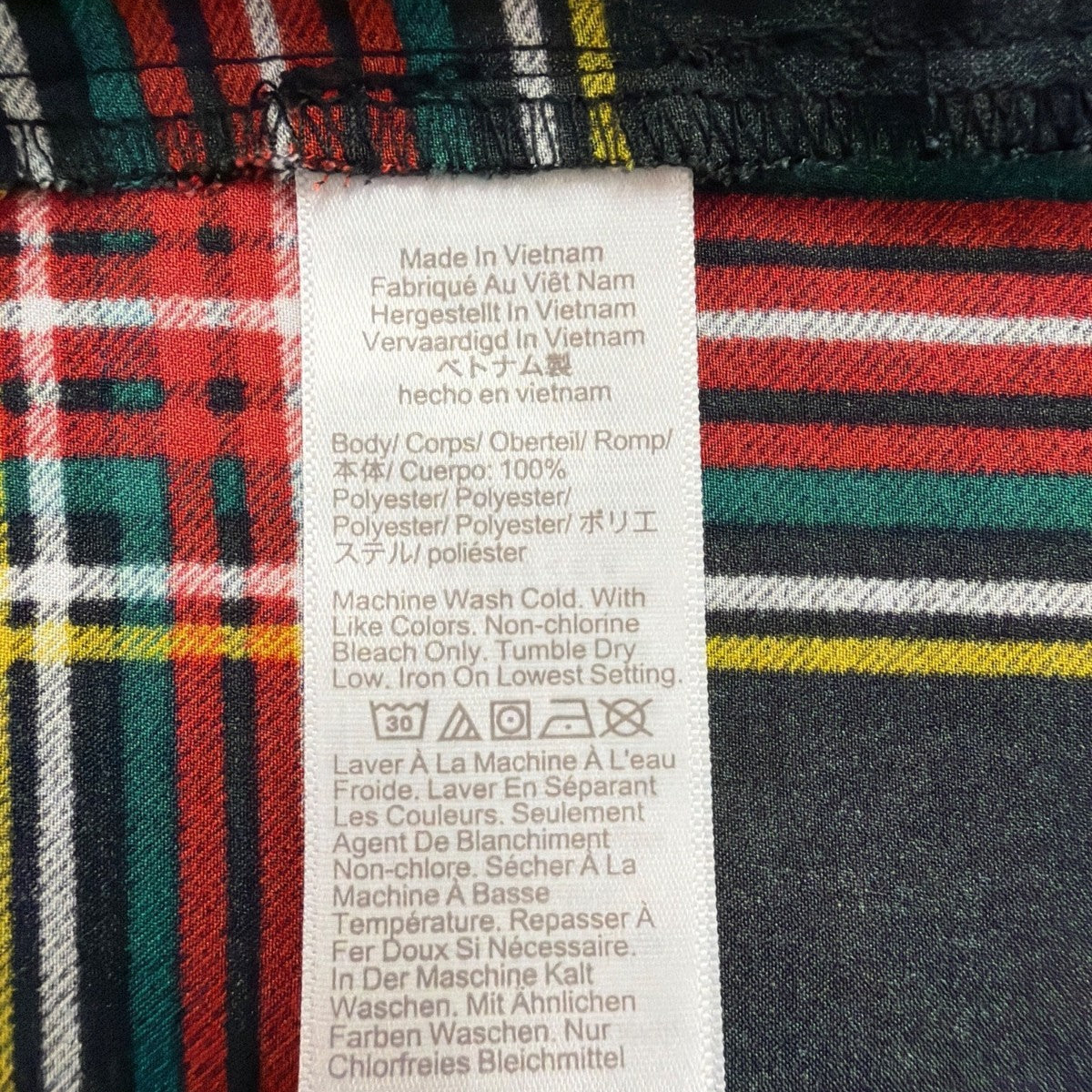 J.Crew Women’s Plaid Ruffle Neck Sleeveless Top Black/Red Lightweight Sz XS
