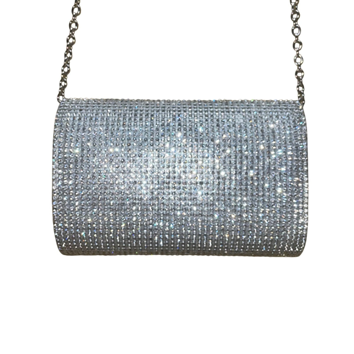 Kelly & Katie Women’s Silver Crystal Rhinestone Chain Strap Evening Clutch
