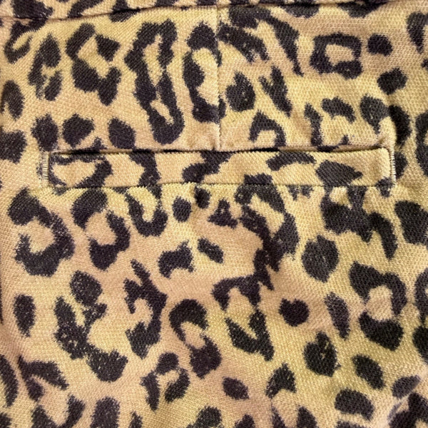 Banana Republic Womens Beige Animal Print Camden Pants Cotton Blend Size 10