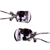 Lauren Ralph Lauren Silver Tone Womens Rhinestone Clip Earrings E-Z Comfort