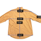 Nordstrom Mens Yellow Cotton Long Sleeve Button-Up Shirt With Pocket Size 17 1/2