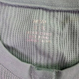 Aerie Womens Sage Green Cotton Blend Waffle Knit Henley Long Sleeve Top Size XL