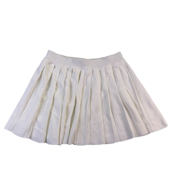 Immodel By Irina Womens White Pleated Skirt Stretch Waist All Seasons Sz  M