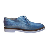 Kenneth Cole Annie Womens Blue Glitter Leather Lace-Up Oxford Shoes Size 8M