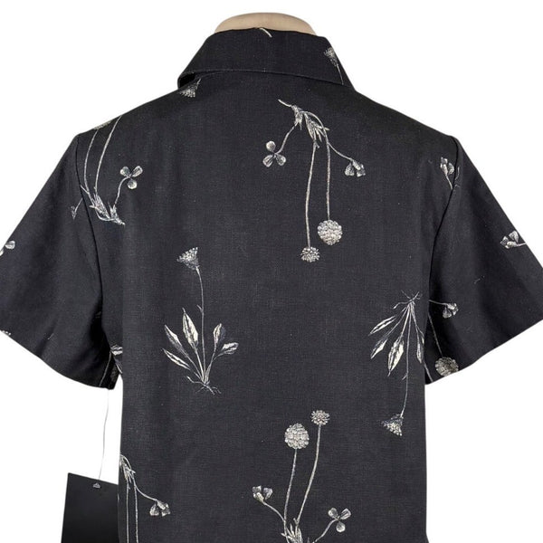 Tuckernuck Womens Black Cotton Meadow Rue Marley Short Sleeve Dress Size L