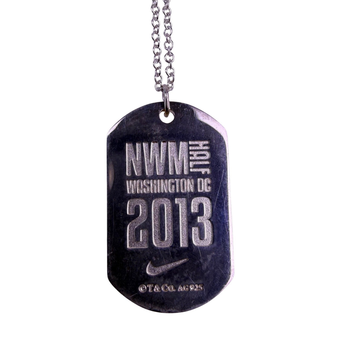 Tiffany & Co Womens Silver Tone Sterling Pendant Necklace Nike NWM 2013 Running