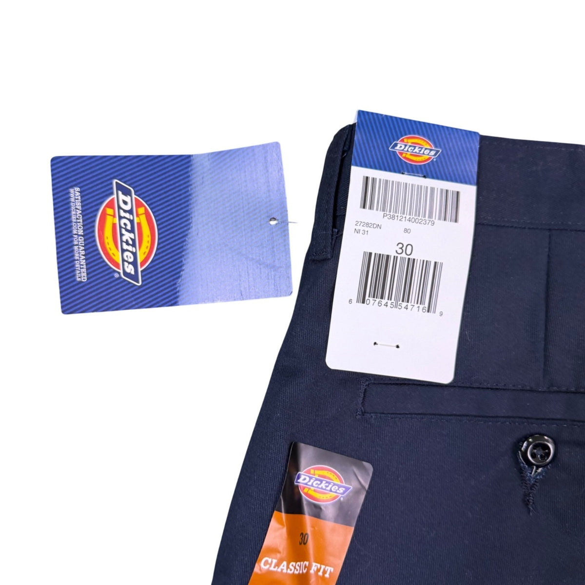 Dickies Mens Navy Classic Fit Durable Work & Uniform Shorts Size 30