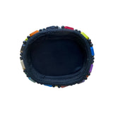 Colorful Mosaic Beaded Women’s Black Bohemian Style Crossbody Bag