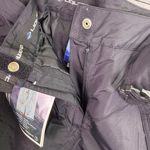 Liquid Womens Black Waterproof Snowboarding Pants Adjustable Waist Sz Large