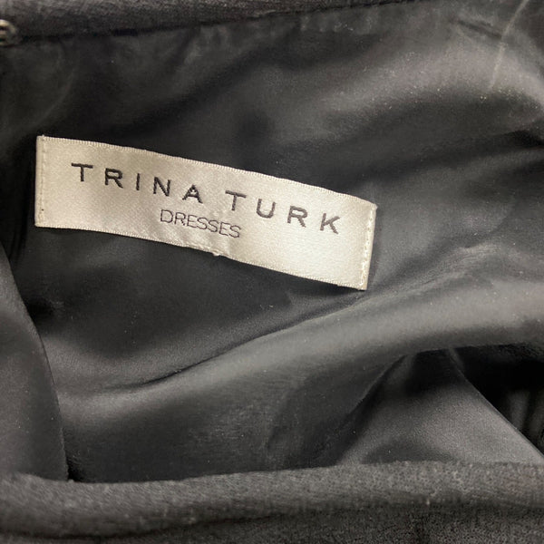 Trina Turk Womens Black Embellished Shift Dress