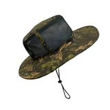 Camo Sun Hat With Mesh Crown & Chin Strap For Outdoor Activities Lightweight & B