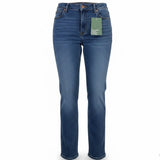 L.L. Bean Womens Blue Cotton Blend Straight Leg Jeans Favorite Fit Size 14 R