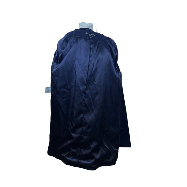 Forecaster Women’s Navy Wool Hooded Coat With Velvet Trim Warm Outerwear Sz 12