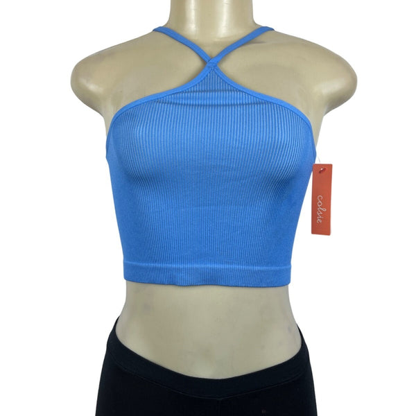Colsie Women's Blue Sleeveless Stretchable Shirt Sz S - NWT