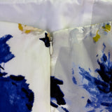 J. Crew Womens Blue & Yellow Floral Cotton Strapless Dress Summer Party Size 6