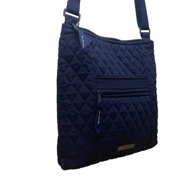 Vera Bradley Women’s Dark Blue Quilted With Adjustable Strap Crossbody Bag