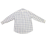 Faconnable Mens Blue/White Cotton Plaid Long Sleeve Button-Down Shirt Size XL