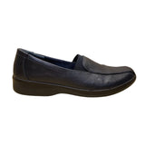 Easy Street Women’s Navy Blue Faux The Ultimate Slip-On Leather Loafers 7.5M